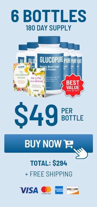 GlucoPure 6 $49/bottle